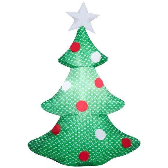 Holiday Time Airblown Christmas Tree Inflatable Knit Look LED 4ft Tall New - Picture 1 of 3